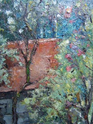 Niet of onleesbaar gesigneerd - Boerderij met bloesembomen. kopen? Bied vanaf 1!