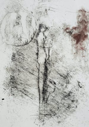 Anton Heyboer - Vrouw en kind, ets kopen? Bied vanaf 150!