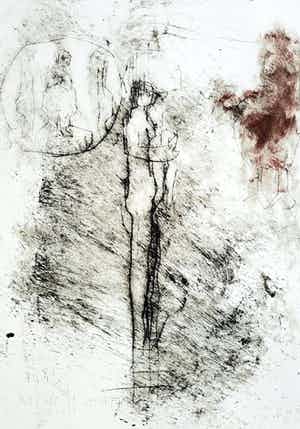 Anton Heyboer - Vrouw en kind, ets verkocht voor € 150!