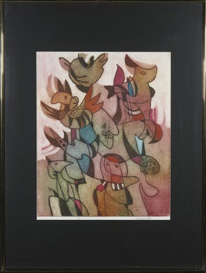 Jan Cobbaert - Ets en aquatint, Zonder titel - Ingelijst kopen? Bied vanaf 100!