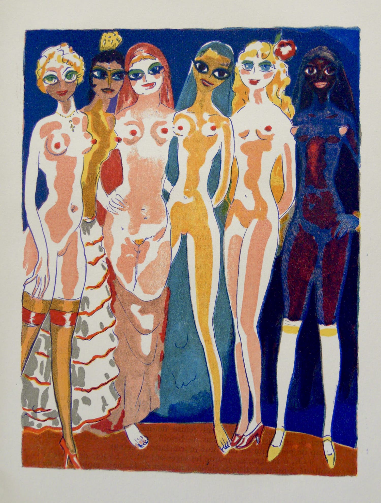 Kees van Dongen - Houtgravure : 'Les Six Adolescents' kopen? Bied vanaf 50!