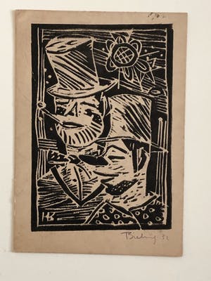 Herman Bieling - Vier houtsneden kopen? Bied vanaf 40!