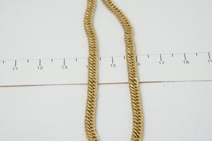 2001- Massief 18 karaats geelgouden "Gourmette" ketting - lang formaat (50cm) kopen? Bied vanaf 920!