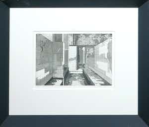 Ilja Olthaar - Ets aquatint, Zonder titel - Ingelijst verkocht voor € 35!
