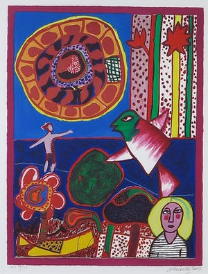 Corneille - Zeefdruk, Zonder titel - Ingelijst kopen? Bied vanaf 200!