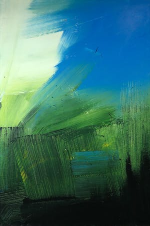 Wijm Bos - Acryl op paneel, Landschap 2 - Ingelijst (Groot) kopen? Bied vanaf 70!