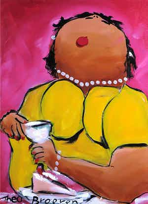 Theo Broeren - Acryl op doek, It's too late now verkocht voor € 1!