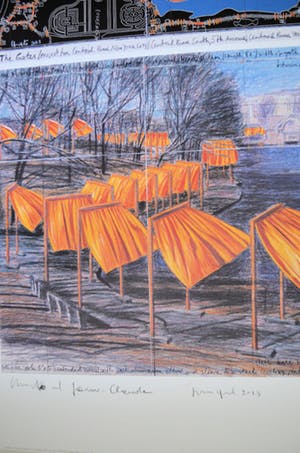 Christo - The Gates=Groot werk op gehamerd karton: handgesigneerd kopen? Bied vanaf 250!