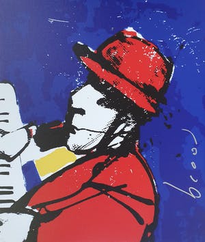 Herman Brood - 'Ik met hoed' - Nieuw ingelijst kopen? Bied vanaf 590!