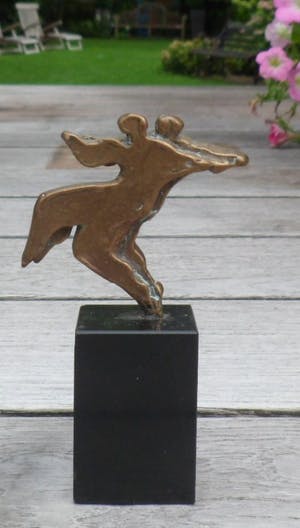 Eric Claus - brons op sokkel - Tango - prachtig patina! kopen? Bied vanaf 149!