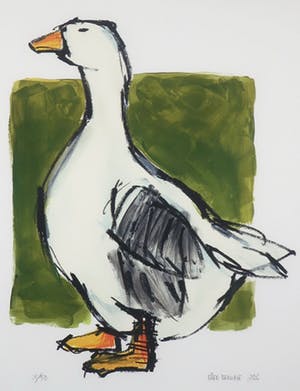 Ellen Meuwese - Zeefdruk, Gans - Ingelijst kopen? Bied vanaf 1!