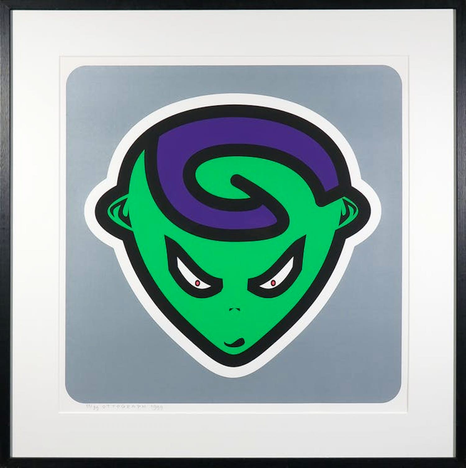 Ottograph - Zeefdruk, Zonder titel - Ingelijst verkocht voor € 50!