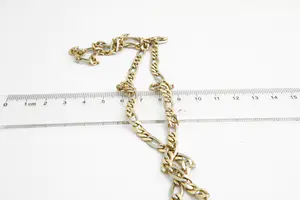 86 - Lang (70cm!) bicolor 14Krt gouden Figaro collier - herenmodel - gekeurd kopen? Bied vanaf 760!