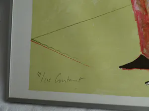 Constant - Ingelijste litho , Zelfportret , ‘De schilder’ – 1977 – 61,5 x 40,5 cm kopen? Bied vanaf 1!
