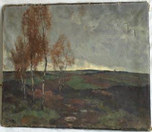 Willem Frederik Noordijk - Olieverf op doek, Landschap bij Eemnes – gesigneerd – ca 1925 kopen? Bied vanaf 1!
