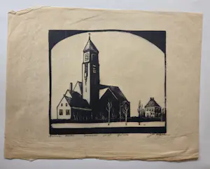 Jac. de Beer - Vier werken. Grote Kerk Den Haag en drie stadsgezichten. kopen? Bied vanaf 79!