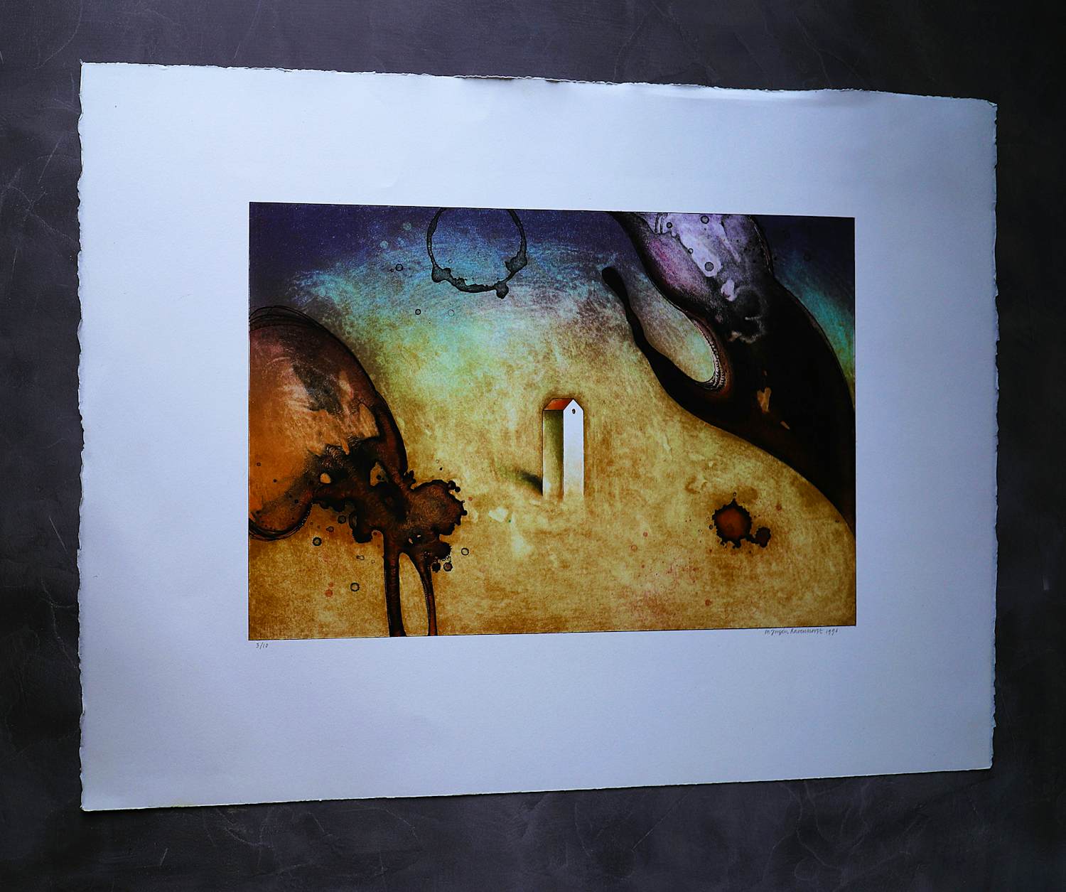 Jurjen Ravenhorst - In zeer goede staat verkerende zeefdruk "nachtgebouw" - oplage 300 ex kopen? Bied vanaf 29!