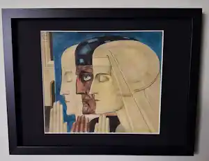 Jan Toorop - 'Het Gebed' (prachtig gelijst!!) verkauft für € 95!
