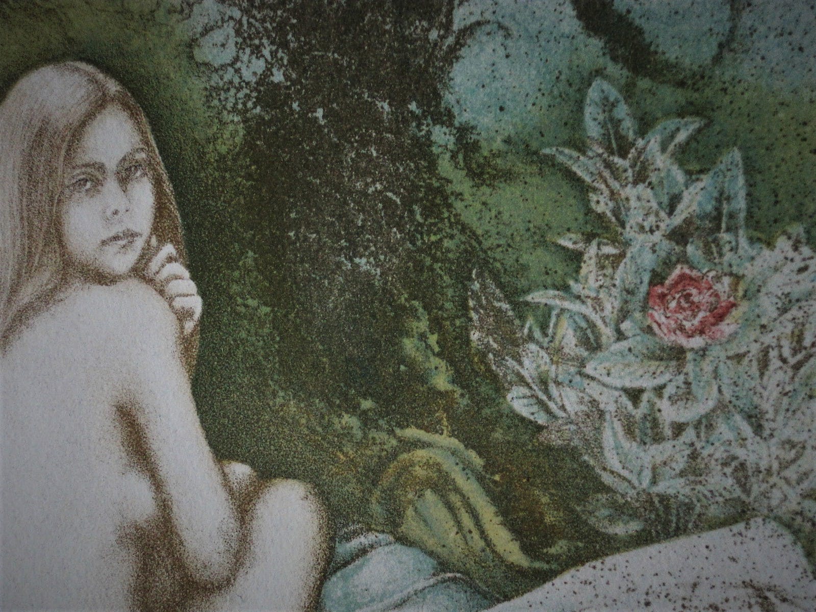 Georg Hadeler - Dromerig Grafisch werk van Georg Hadeler (1939-) gesigneerd kopen? Bied vanaf 1!