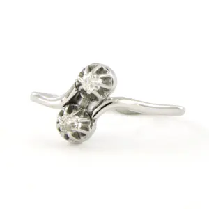 18k witgouden ring met bolsjewiek geslepen diamant tot. 0,14ct - G/H - Pique kaufen? Bieten Sie von 440!