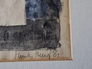 Henk Huig - 1963 - expressionist. gemengde techniek - abstract / zonder titel - gesigneerd kopen? Bied vanaf 41!