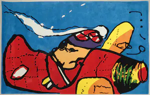 Herman Brood - Scheerwollen kleed, Vliegtuig (Zeer groot) kopen? Bied vanaf 850!