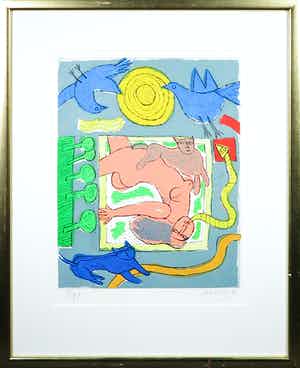 Corneille - Ets, Paradise II - Ingelijst verkocht voor € 1!