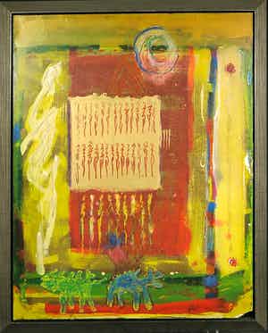 Ad Arma - Acryl op Paneel, Happiness, Ingelijst (Groot) verkocht voor € 1!