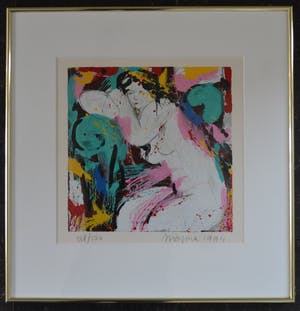 Nic Jonk - zeefdruk - "Melancholie" - handgesigneerd kopen? Bied vanaf 1!