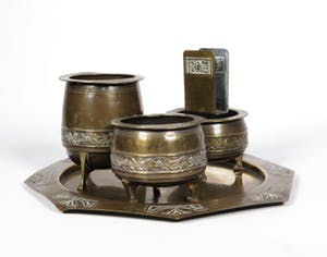 Nieuwe Kunst - Koper, 4-delige rookset kopen? Bied vanaf 1!