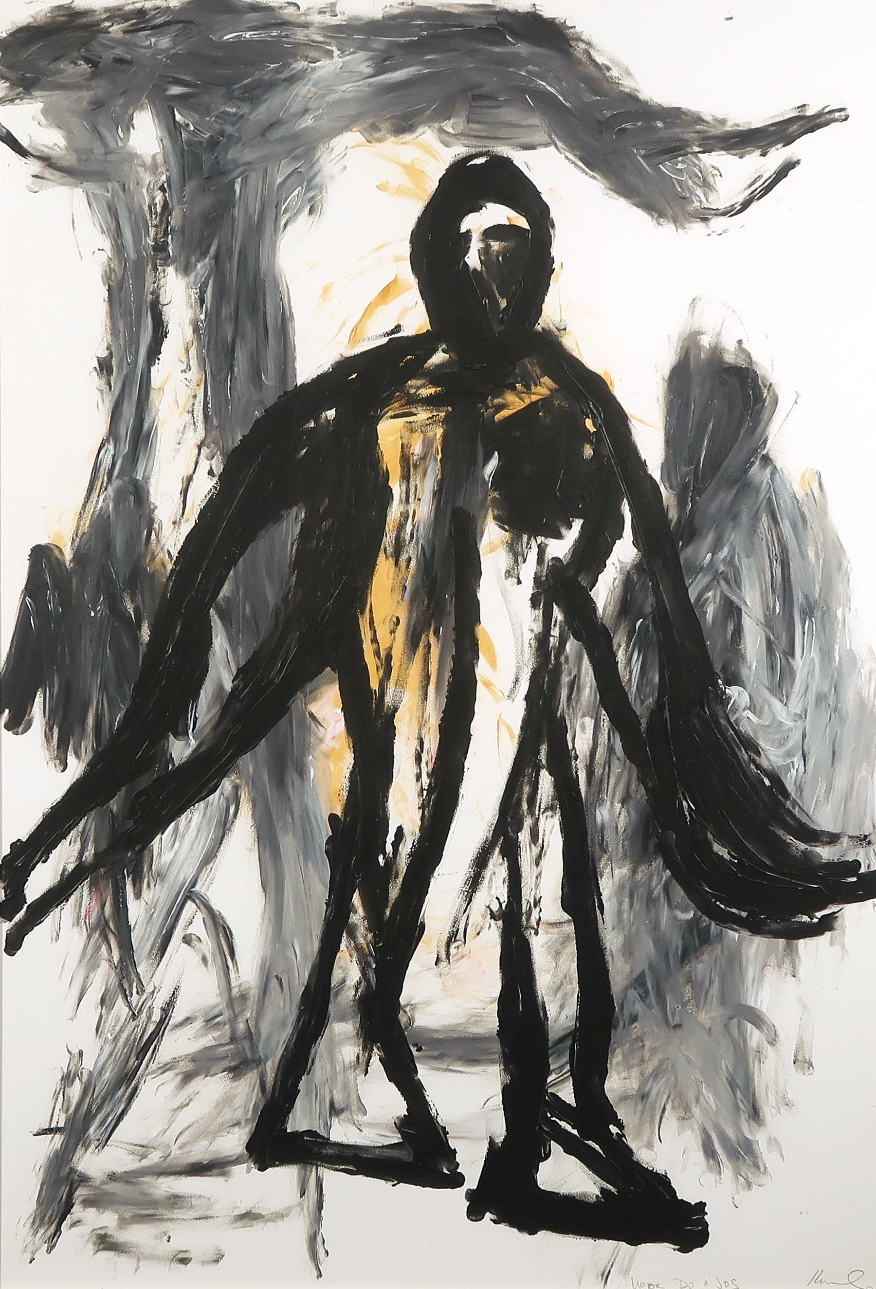 Bob Kovel - Gouache, Zonder titel - Ingelijst kopen? Bied vanaf 1!