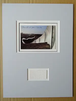 Christo - Collage Project Running Fence - handgesigneerd inc. stofmonster - ready to frame kopen? Bied vanaf 129!