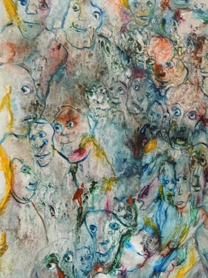 Carla Schot - Olieverfschilderij - Figuren (28+29) kopen? Bied vanaf 35!