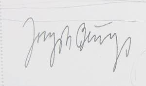 Joseph Beuys - Zeldzame granolitho, Zonder titel - Ingelijst kopen? Bied vanaf 1!