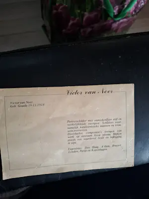 Victor van Neer - Portret vrouw en portret man kopen? Bied vanaf 40!