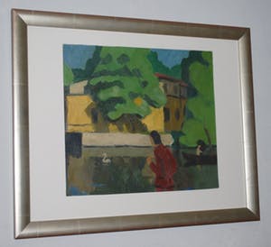 Georges Joubin - Scene in Örebro (Zweden) - olieverf op doek kopen? Bied vanaf 65!