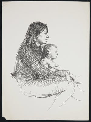 Aat Veldhoen - Rotaprint, Vrouw met kind kopen? Bied vanaf 1!