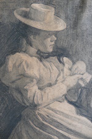 Casper Johannes Kampmeijer - Dame met hoed kopen? Bied vanaf 60!