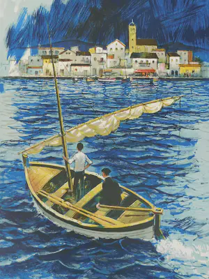Amadeu Casals - Sailboat in the port of Cadaques kopen? Bied vanaf 25!