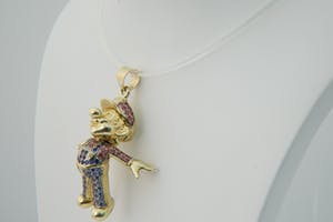 1910 - GROOT&UNIEK! Gouden Nintendo Super Mario hanger - 30 jaar Mario! kopen? Bied vanaf 2380!