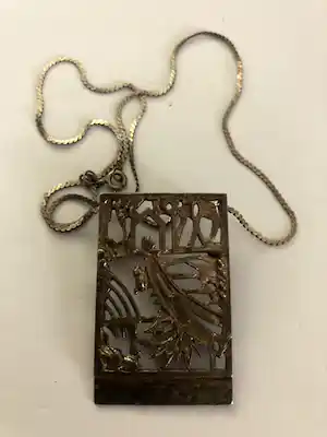 Jeroen Krabbé - zilveren hanger/ broche vendu pour 35€ !