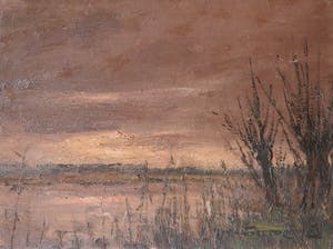 Joseph van de Wall Perne - zonsondergang met knotwilgen kopen? Bied vanaf 25!