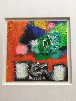 Saskia Bremer - Portuguese Impression,acryl op papier, unica, gesigneerd, ingelijst kopen? Bied vanaf 30!