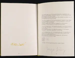 Joseph Beuys - & H.H. ter Balkt - Gedichten met zeefdrukken - Gesigneerd exemplaar! kopen? Bied vanaf 350!