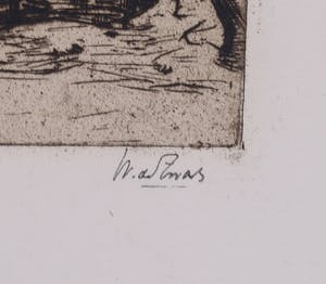 Willem de Zwart - Ets, Z.T. Huis in bos kopen? Bied vanaf 20!