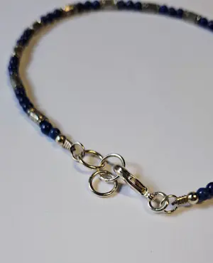 Nieuwe zilveren Armband van lapis lazuli kopen? Bied vanaf 70!