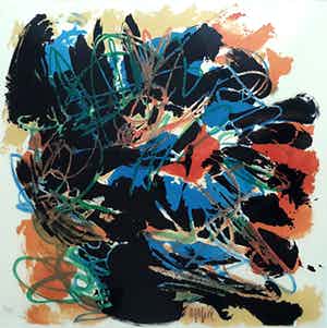 Karel Appel - Paysage humain, litho (mooi ingelijst) verkocht voor € 895!