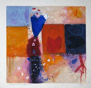 Alexander Vogels - Zeefdruk op geschept papier, Zonder titel kopen? Bied vanaf 1!