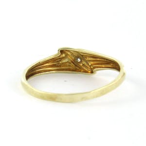 14k gouden ring bezet met 8 kant geslepen diamant tot. 0.005ct - kopen? Bied vanaf 1!