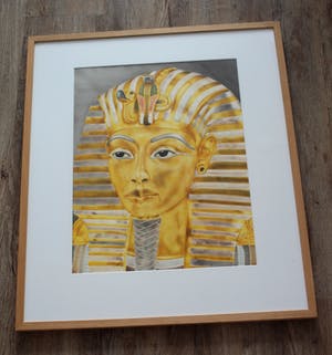 Niet of onleesbaar gesigneerd - Veltman: Airbrush op papier: Farao- 1983 kopen? Bied vanaf 1!